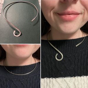 Vintage Sterling Silver Cuff Collar Necklace
